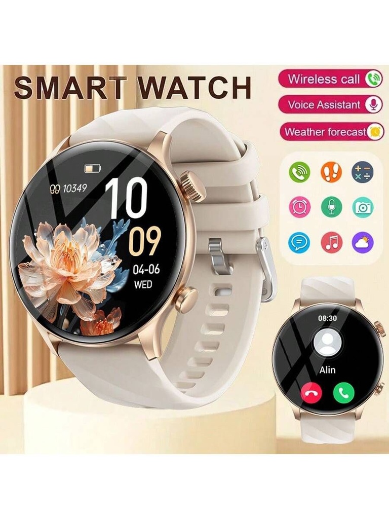 nuevo reloj inteligente para hombre con control del ritmo cardíaco, llamadas Bluetooth, seguimiento de actividad física y podómetro.